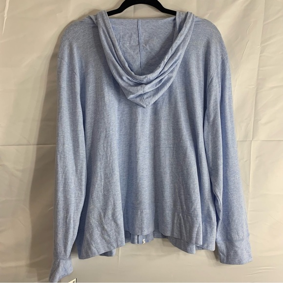 NWT Ideology Heather Blue Plus Full Zip Up Hoodie, size 2X - Picture 11 of 12